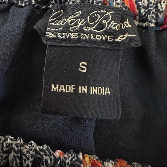 Lucky Brand Off the Shoulder Peasant Top Size Small - Picture 4 of 4